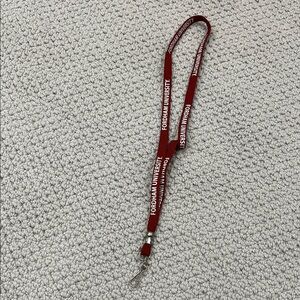Stylish Red Lanyard with White Text